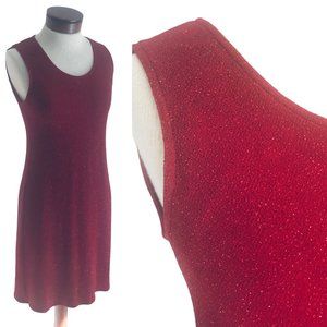 Rabbit Rabbit Rabbit Dress Red Sparkling Cocktail Sleeveless 10 M Dry Cleaned